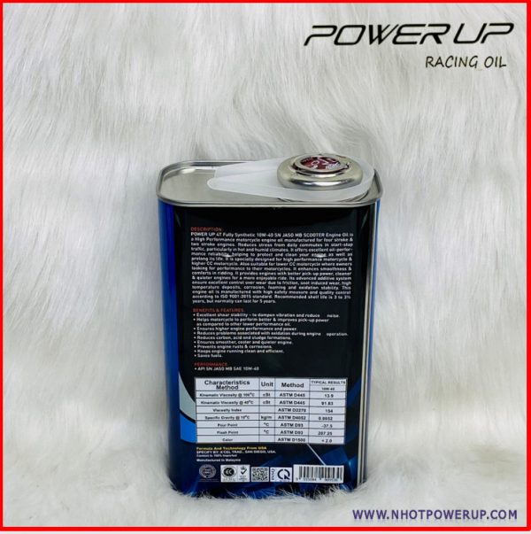 Dầu nhớt POWER UP Racing 4T 10W40 MB