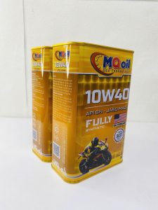 Cận cảnh lon MQ Oil 10W40 chính hãng, công nghệ USA, bảo vệ động cơ hiệu quả.