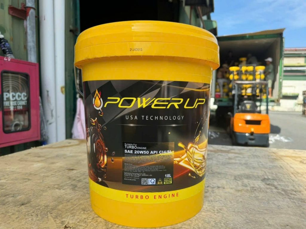 Dầu động cơ Power Up 20W50 CF4 chính hãng xô 18 lít